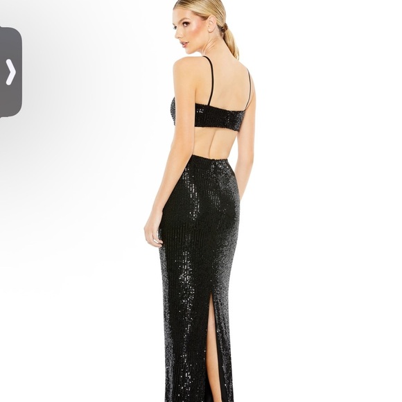 IEENA for Mac Duggal Black Sequin Cutout Gown Size 2 NWT - Picture 16 of 16